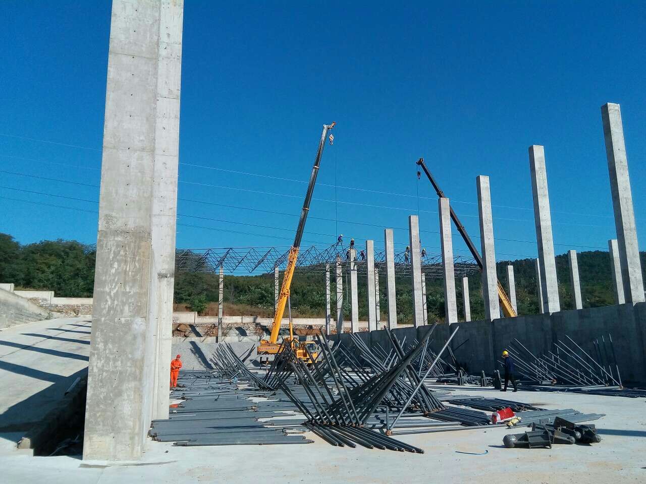 邵阳威海搅拌站网架
